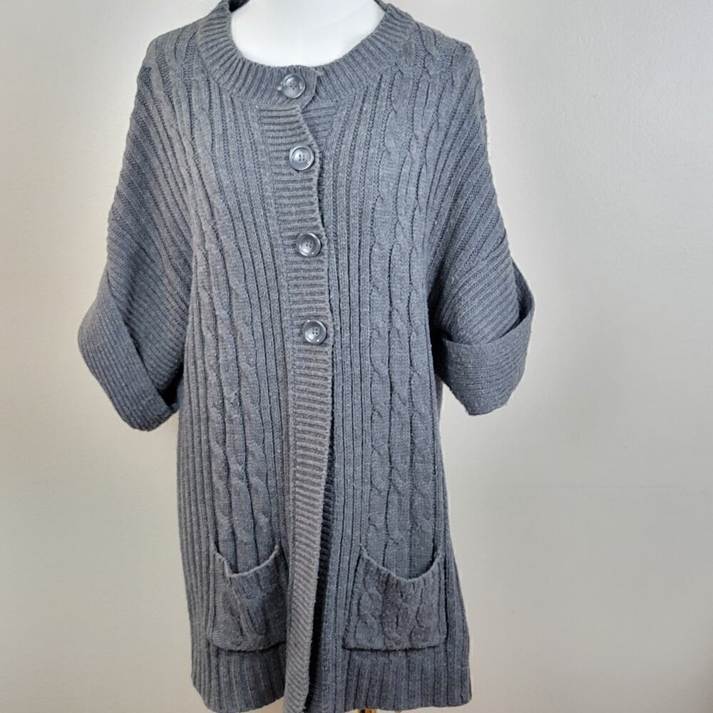 Cardigan Sweater Womens Size‎ M (8 -10) Cable Knit Fall Office Wear